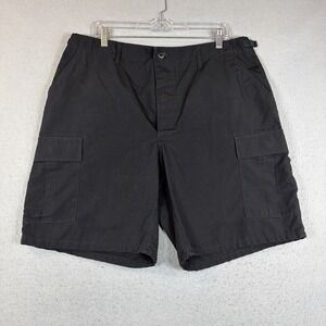PROPPER Public Safety Mens Regular Cargo Short Flat Front Black Size Large 35-39